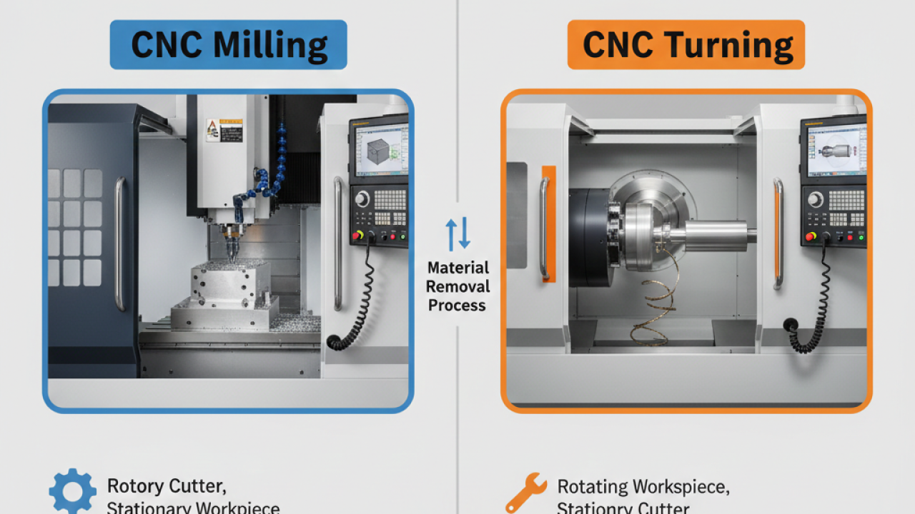 CNC Milling vs CNC Turning