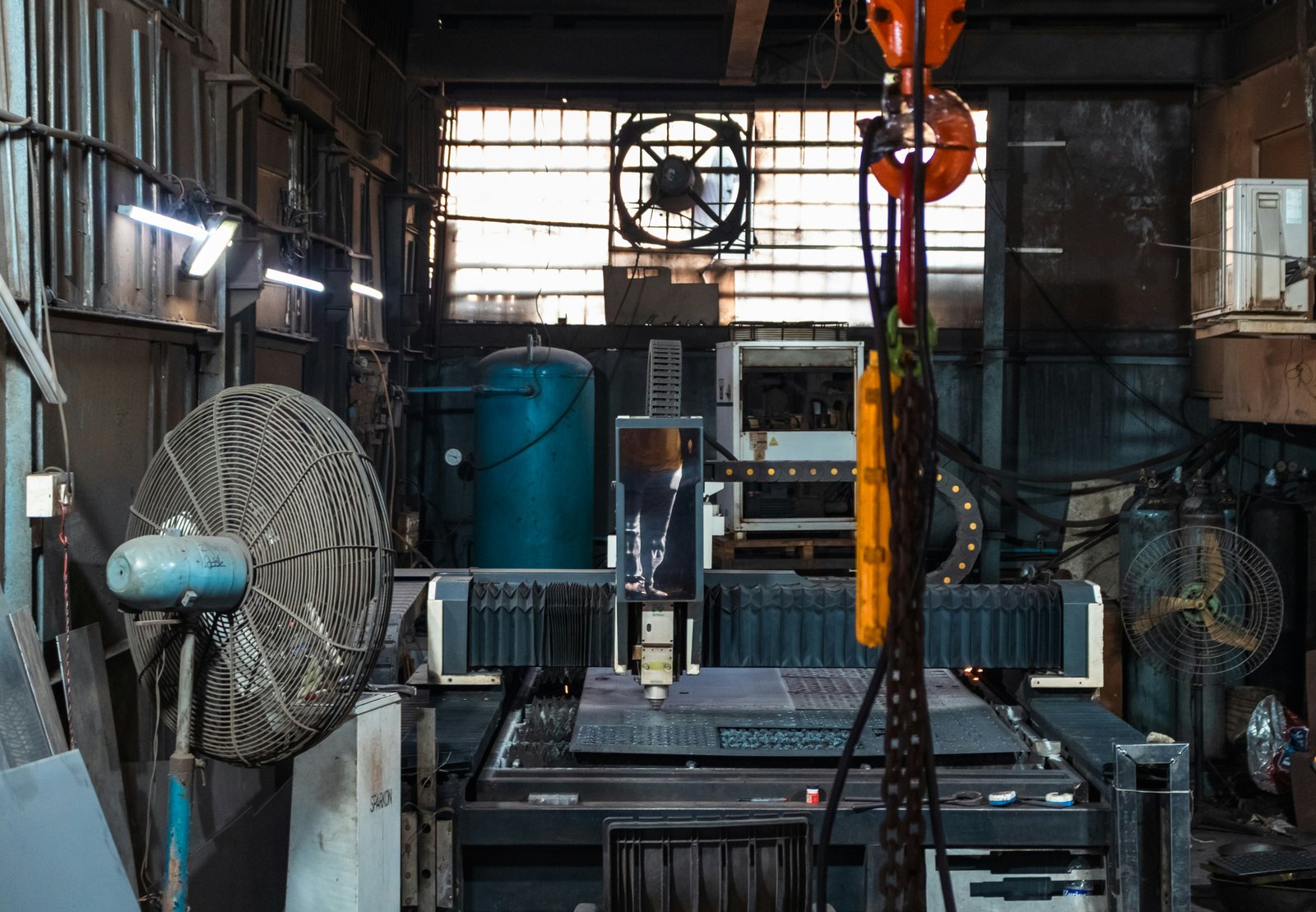Industrial CNC machining workshop